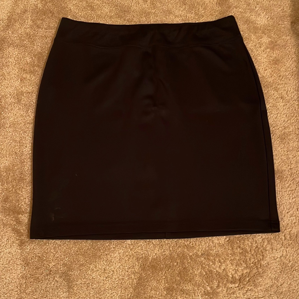 Valerie Stevens Black Stretch Pencil Skirt - Xl